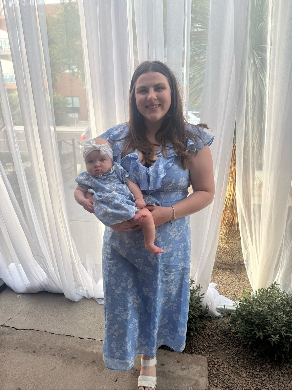 Old Navy Blue Floral Ruffle Dress - Picture 5 of 5